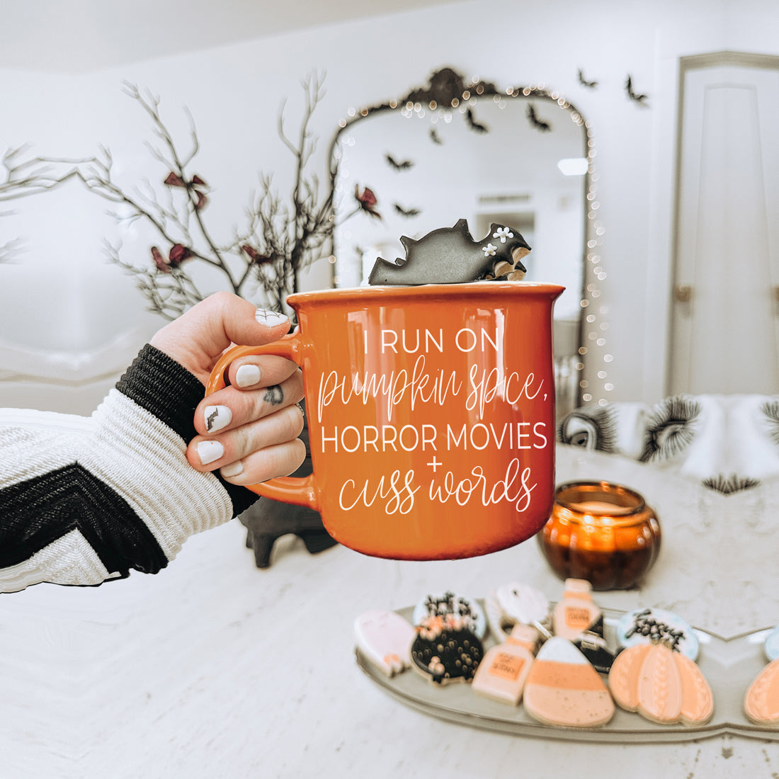 Pumpkin Spice & Horror Movies Ceramic Mug