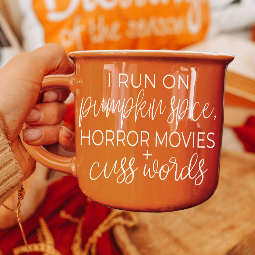 Pumpkin Spice & Horror Movies Ceramic Mug