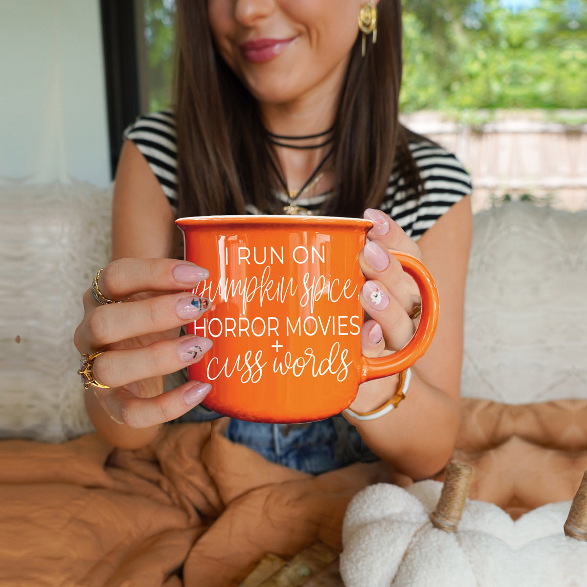 Pumpkin Spice & Horror Movies Ceramic Mug
