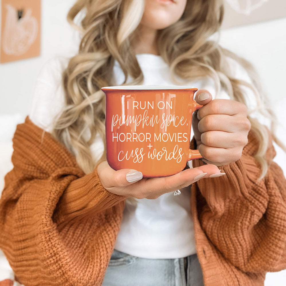 Pumpkin Spice & Horror Movies Ceramic Mug