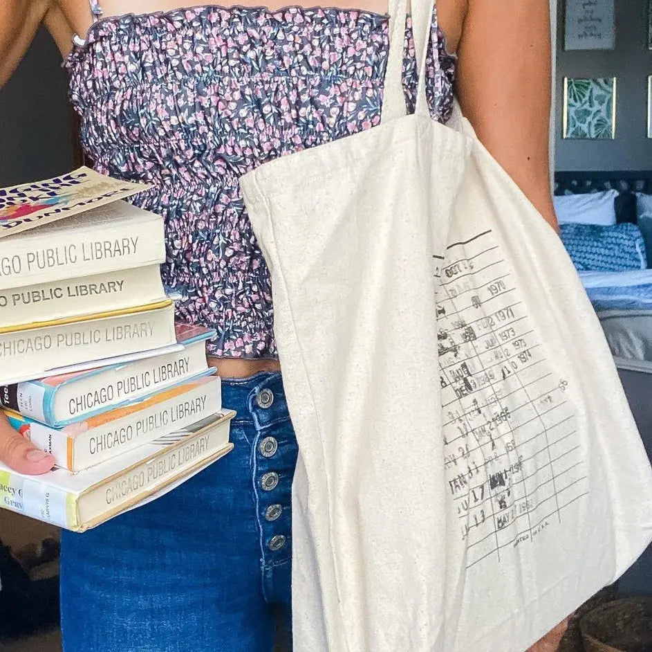 Library Checkout Canvas Tote Bag