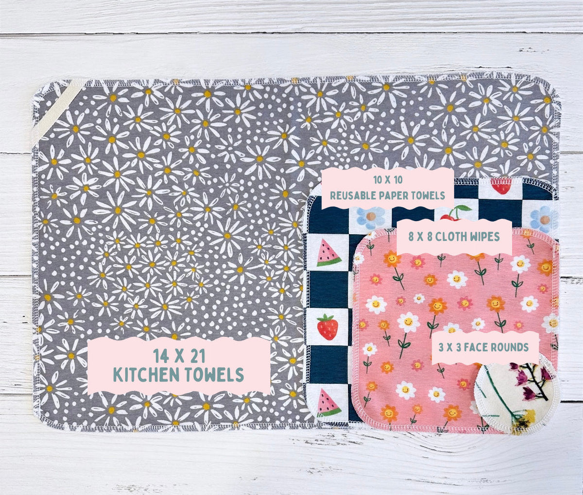 Reusable Cotton Kitchen Towels – Set of 2