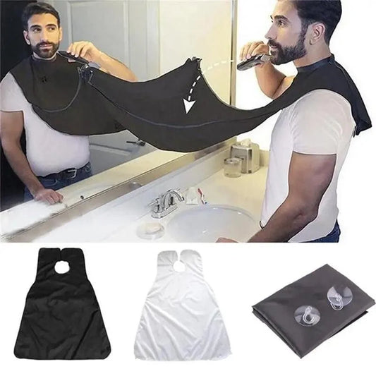 Beard Trimming Bib with Mirror Suction Cups