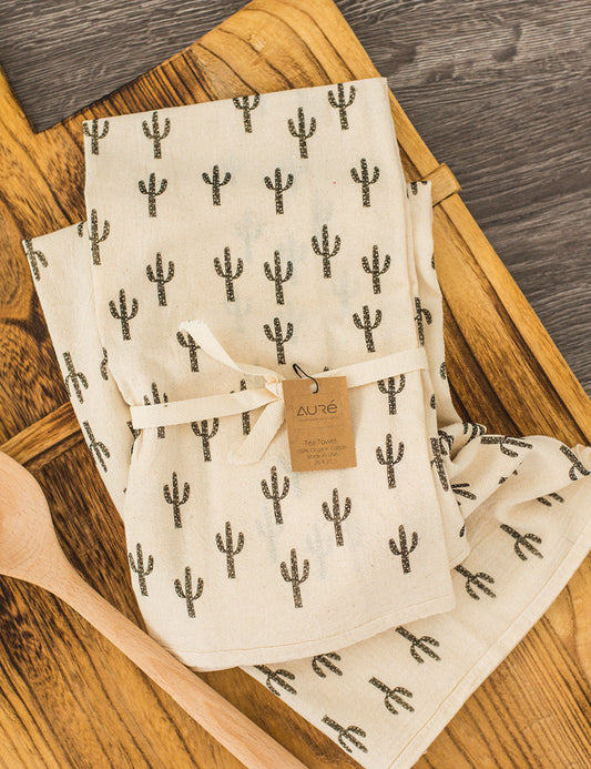 Organic Cotton Saguaro Kitchen Towel — 29 × 28 in