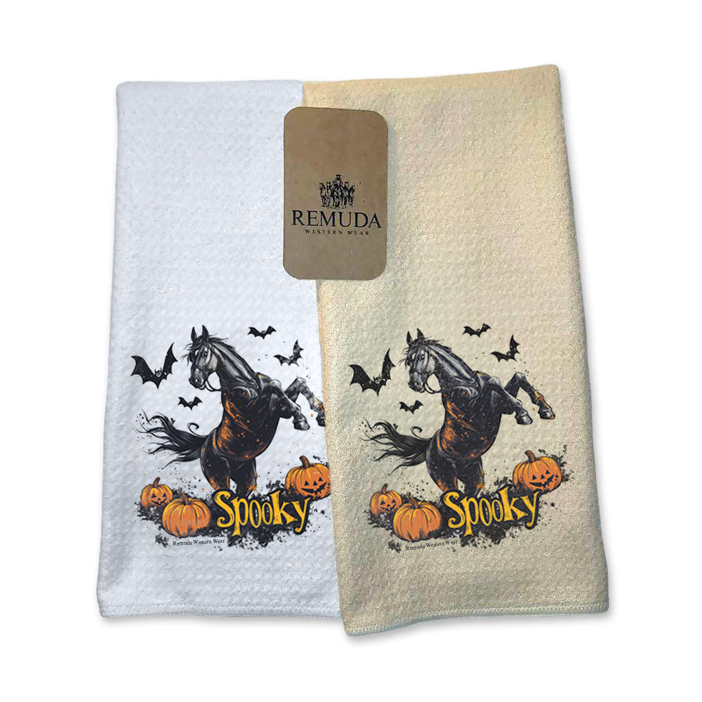 Spooky Western Horse Halloween Kitchen Towel Set