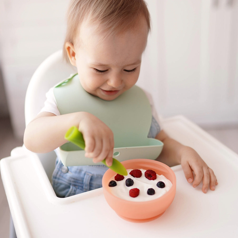 Olababy Silicone Suction Bowl with Lid – 8 oz