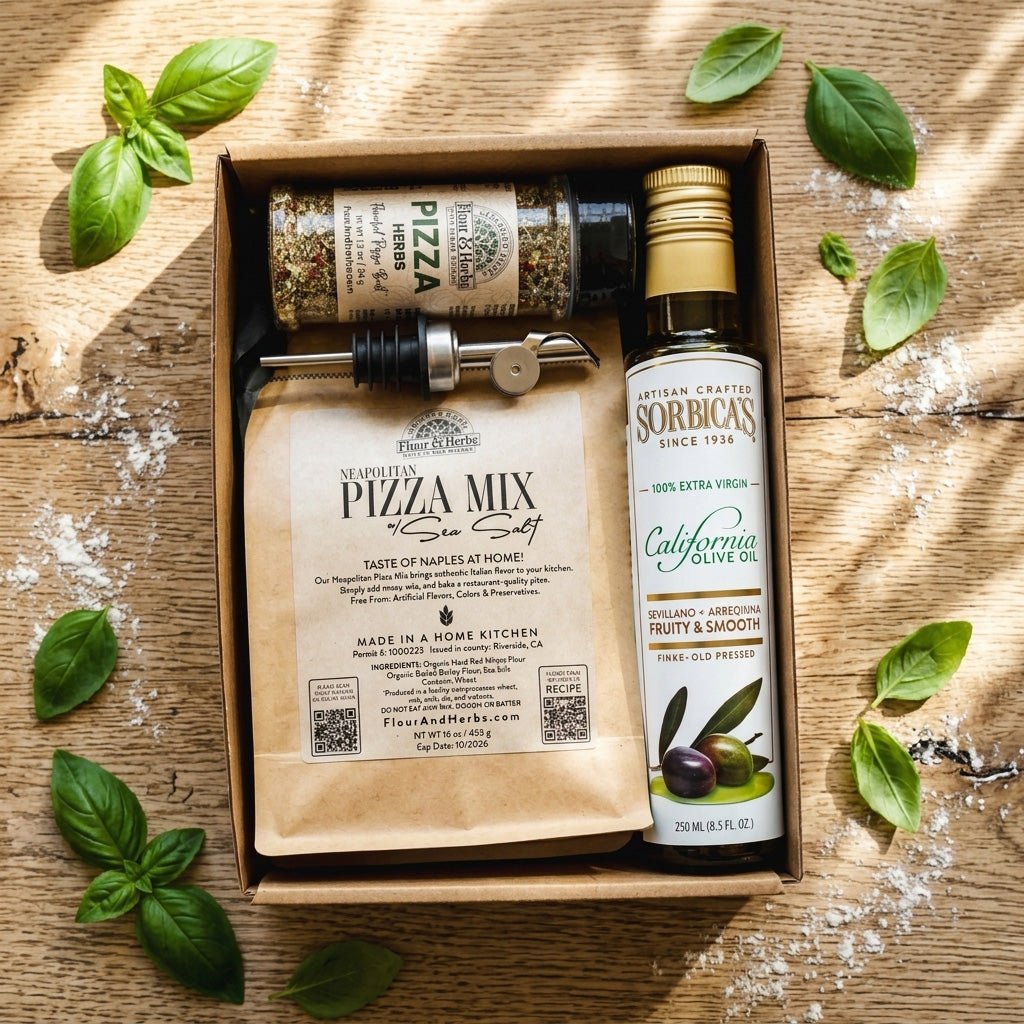 Pizza Night Gift Box — Dough Mix, Olive Oil & Herbs