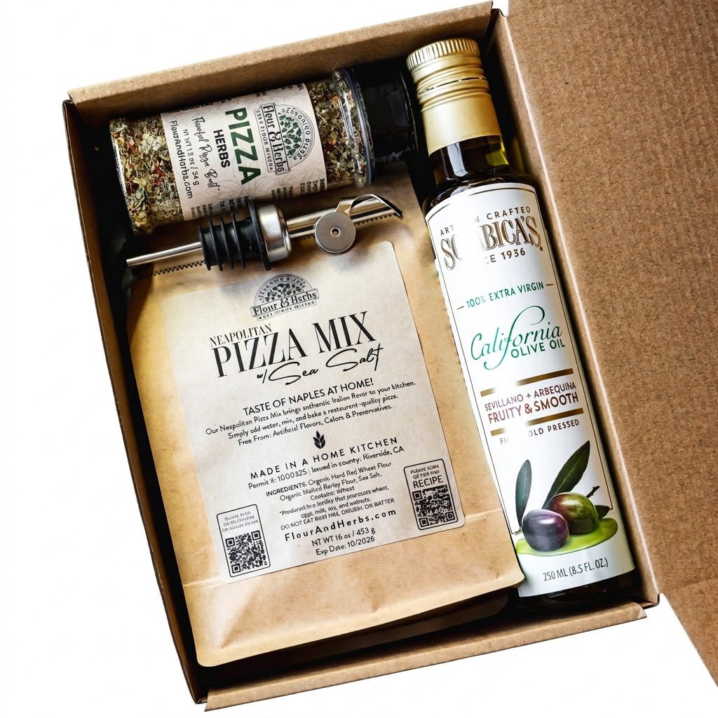Pizza Night Gift Box — Dough Mix, Olive Oil & Herbs