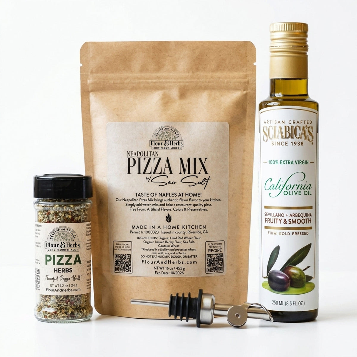Pizza Night Gift Box — Dough Mix, Olive Oil & Herbs