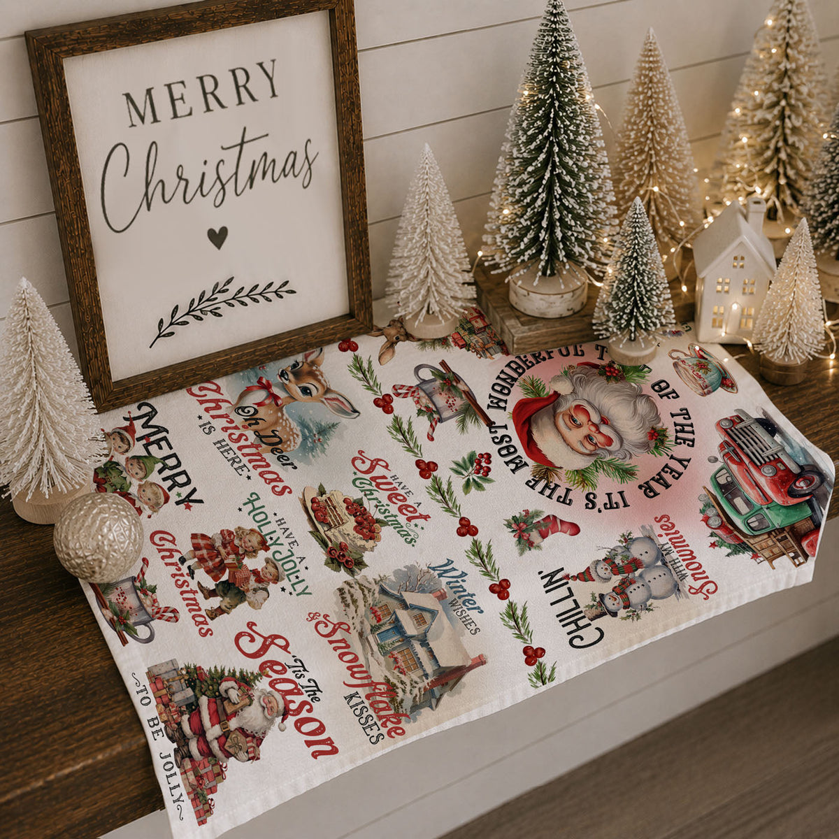 Vintage Christmas Kitchen Towel