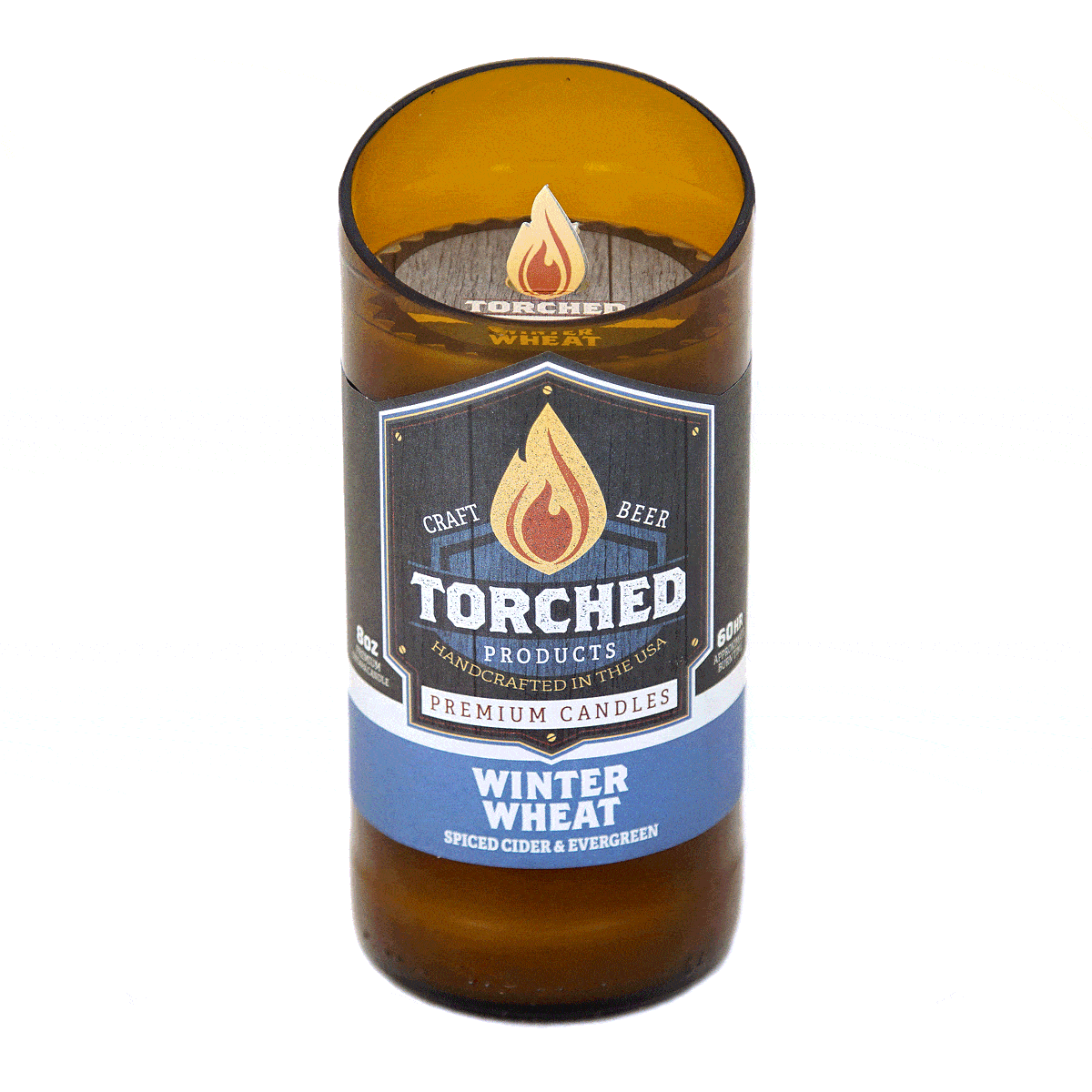 Winter Wheat Soy Wax Beer Bottle Candle
